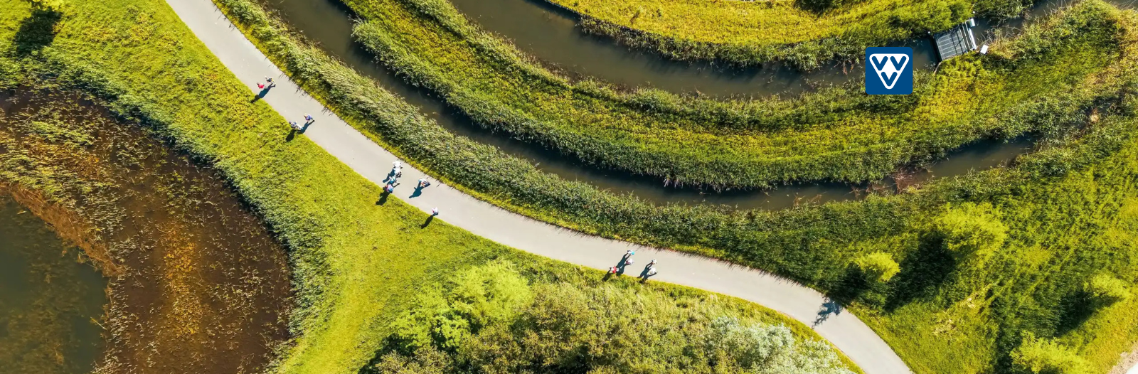 Bovenaanzicht van looppad Stad van de Zon